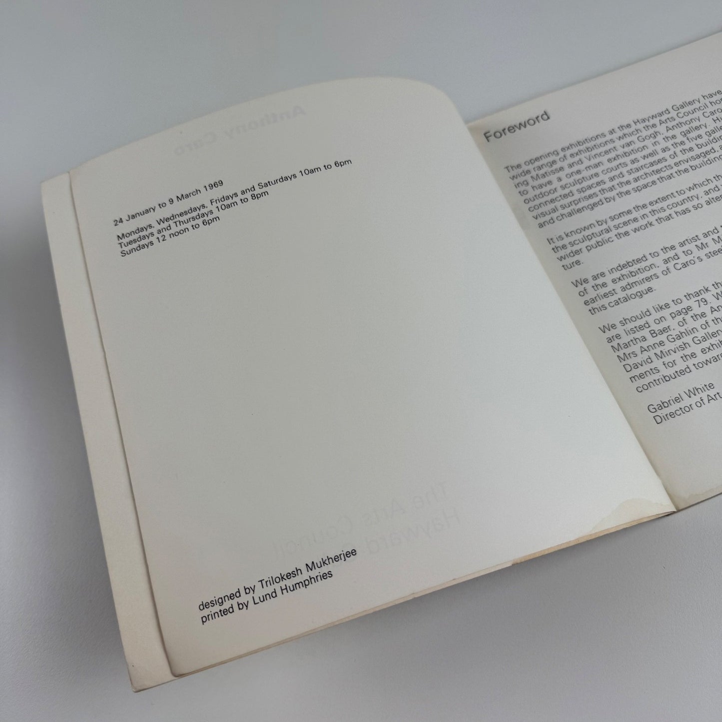 Anthony Caro | Arts Council Hayward Gallery, 1969