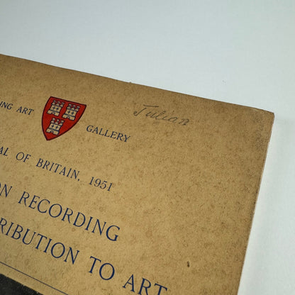 Exhibition Recording Tyneside's Contribution to Art | Laing Art Gallery Festival of Britain, 1951 + copy letter from Osbert Sitwell