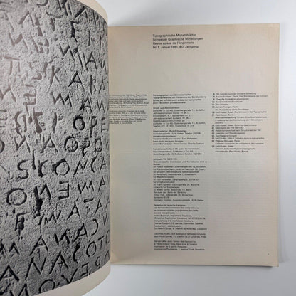 Typographische Monatsblätter. January 1961, No. 80