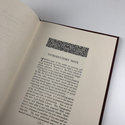 Manual of Printing Office Practice | Theodore L. De Vinne – 1978 reprint