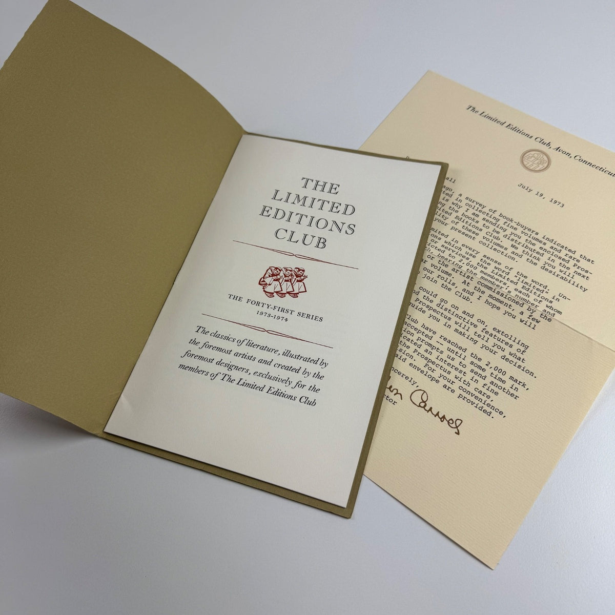 A Prospectus of the fine books by The Limited Editions Club 1973-1974