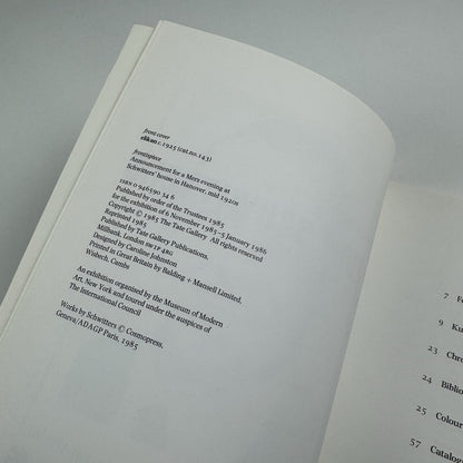 Kurt Schwitters | Tate Gallery exhibition catalogue, 1985/6
