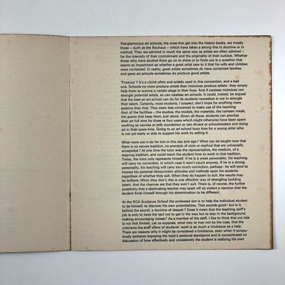 Towards Art II – Sculptors from the Royal College of Art | Exhibition catalogue, 1965