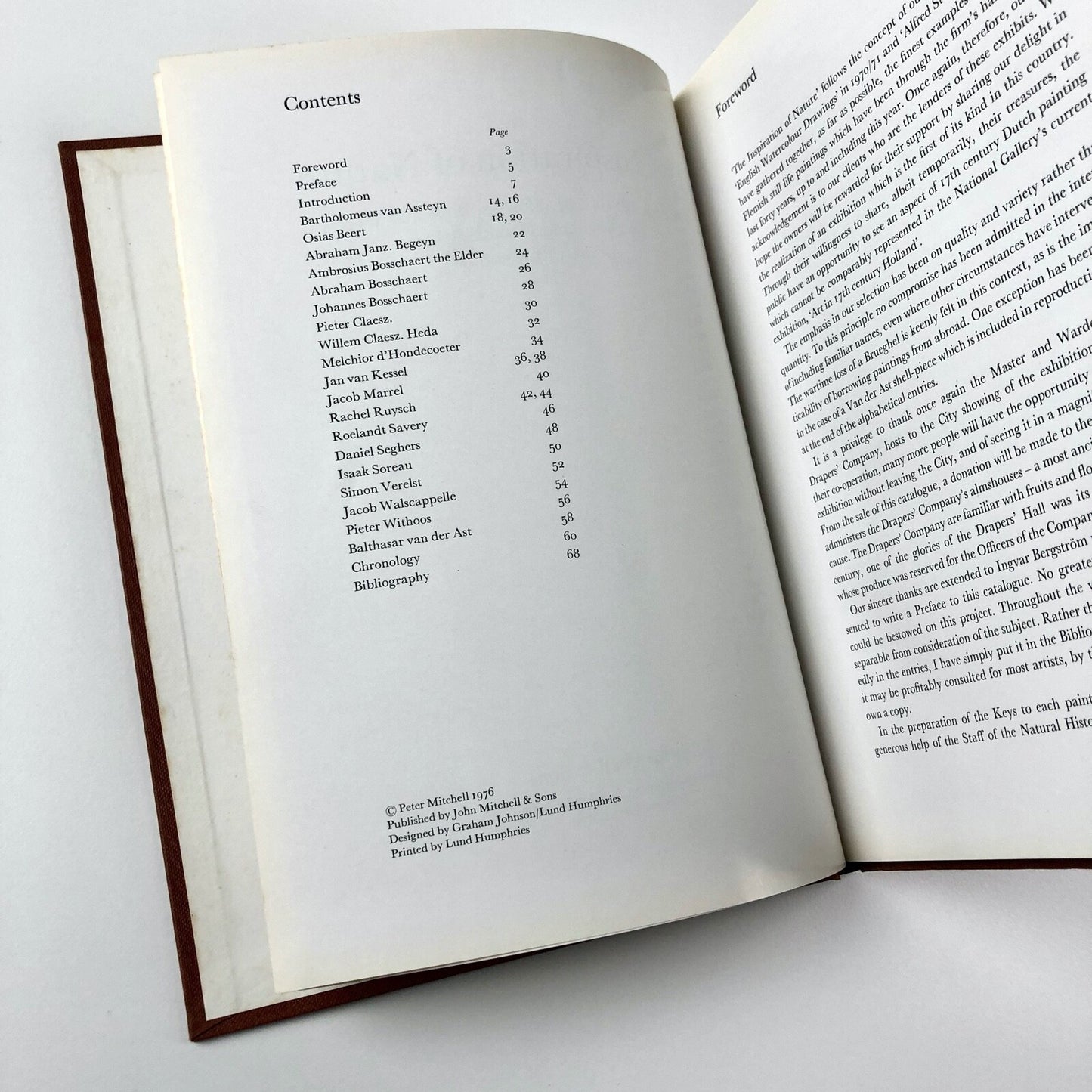 The Inspiration of Nature: Paintings of Still Life, Flowers, Birds and Insects by Dutch and Flemish Artists of the 17th Century | John Mitchell & Sons, 1976