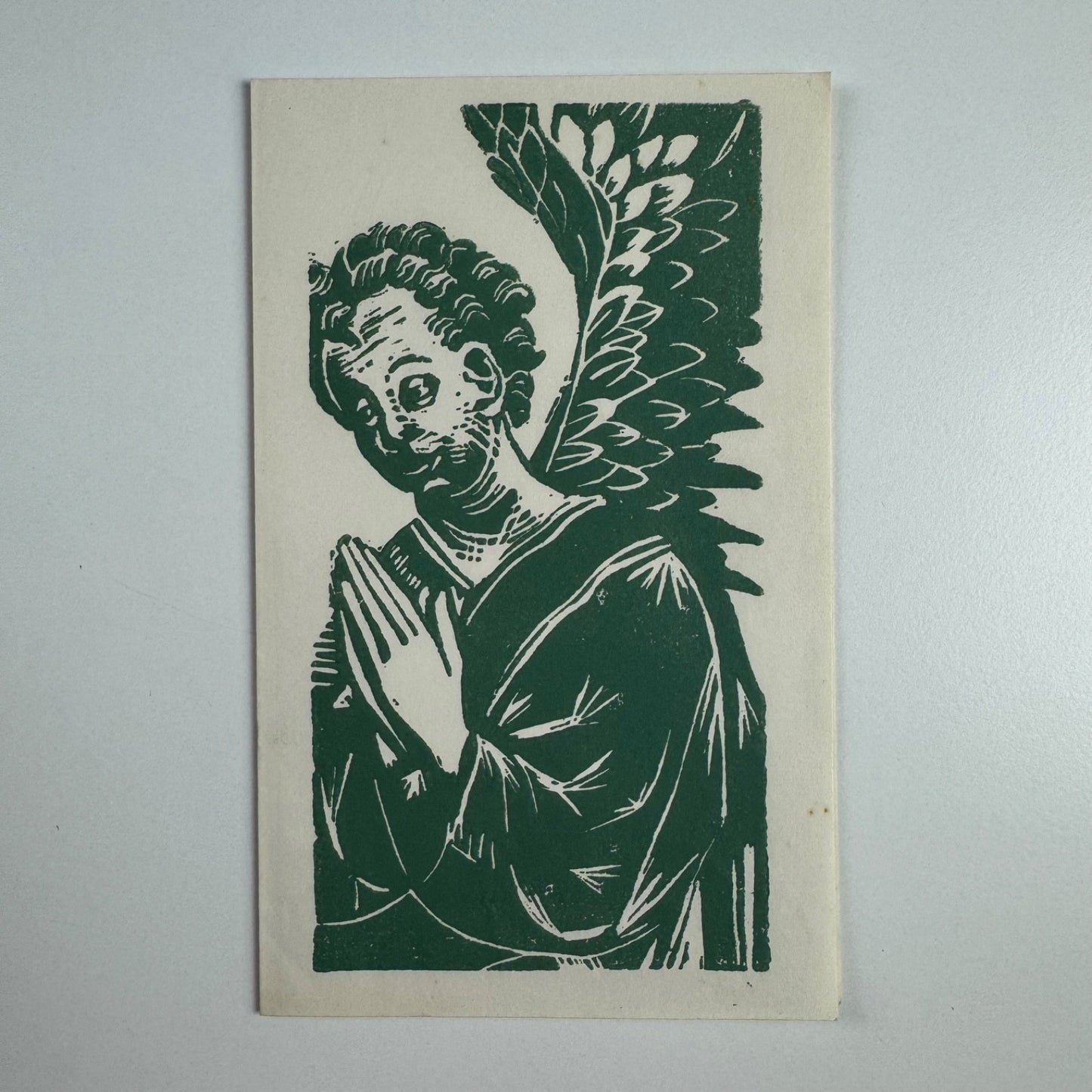 Hand-made Christmas card signed by Geoffrey Cardew