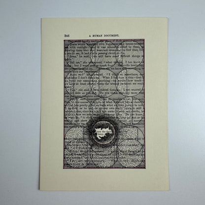 A Humument page 346 'turn the dark lamp -' by Tom Phillips | The Tetrad Press, 1970
