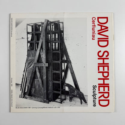 Folding card/catalogue for David Shepherd Sculpture | Oriel, Cardiff, Welsh Arts Council, 1981