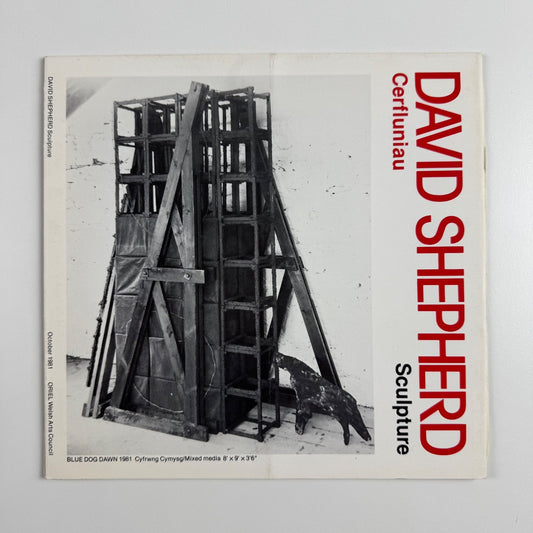 Folding card/catalogue for David Shepherd Sculpture | Oriel, Cardiff, Welsh Arts Council, 1981
