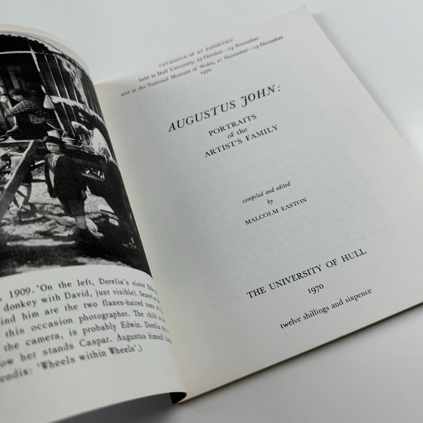 Augustus John. Portraits of the artist’s family | University of Hull, National Museum of Wales, 1970 | compiled and edited by Malcolm Easton