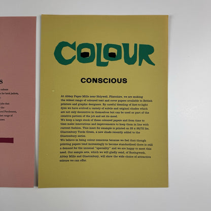 3 x paper samples | Colour Conscious – Grosvenor, Chater & Co Glastonbury 1960s