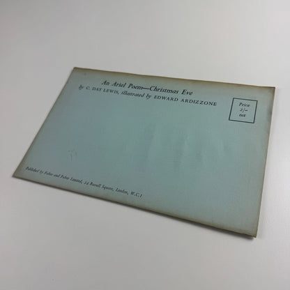 An Ariel Poem - Christmas Eve by C. Day Lewis illustrated by Edward Ardizzone, 1954 unopened envelope