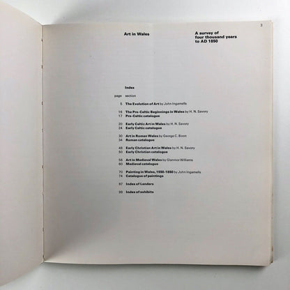 Art in Wales: a survey of four thousand years to AD 1850 | Gordon House design | 1989 catalogue