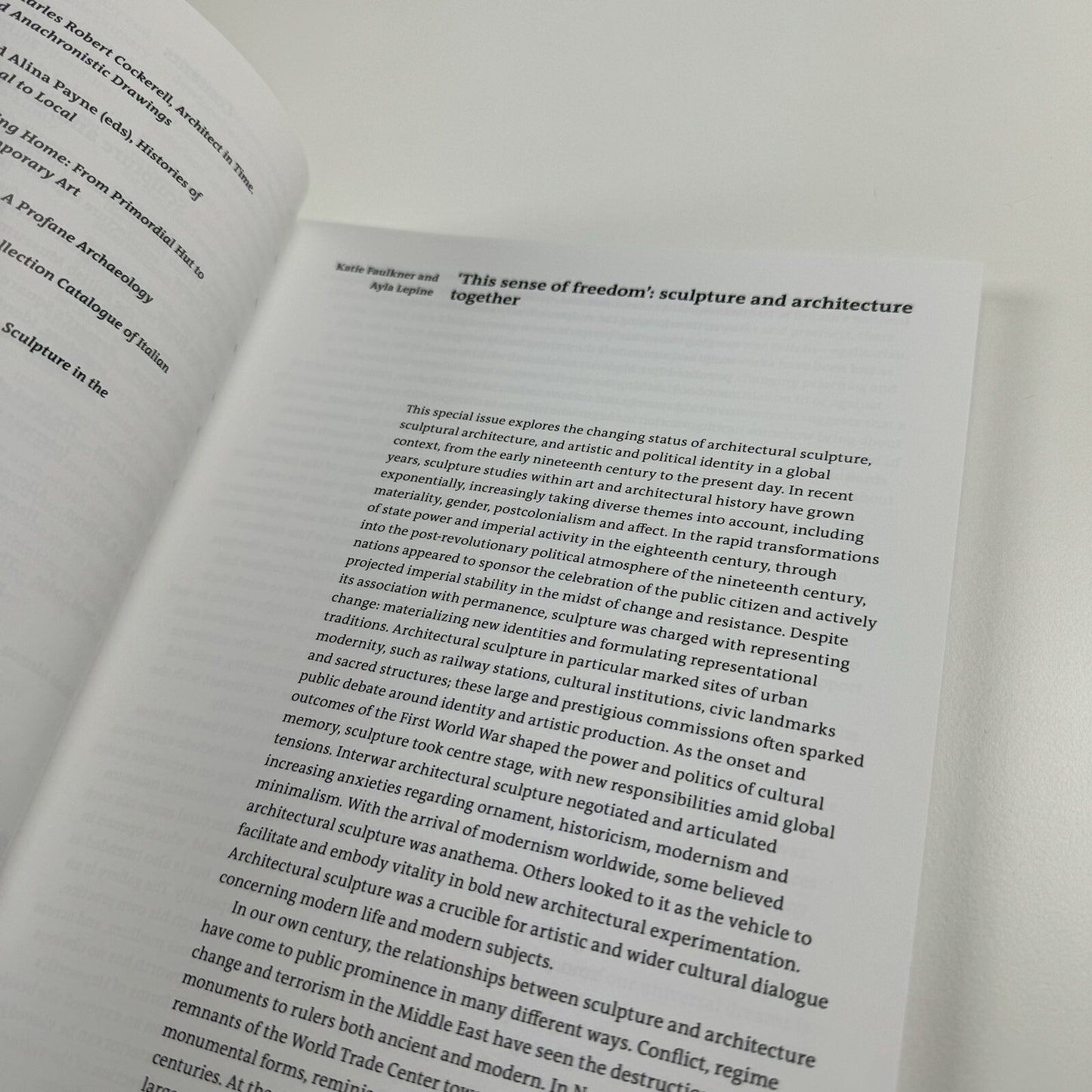 Sculpture Journal | Vol 25.3 2016 | Liverpool University Press and The Public Monuments and Sculpture Association *