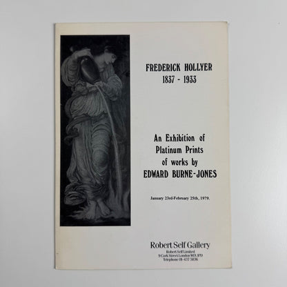 Frederick Hollyer Platinum prints Edward Burne-Jones Robert Self Gallery, 1979