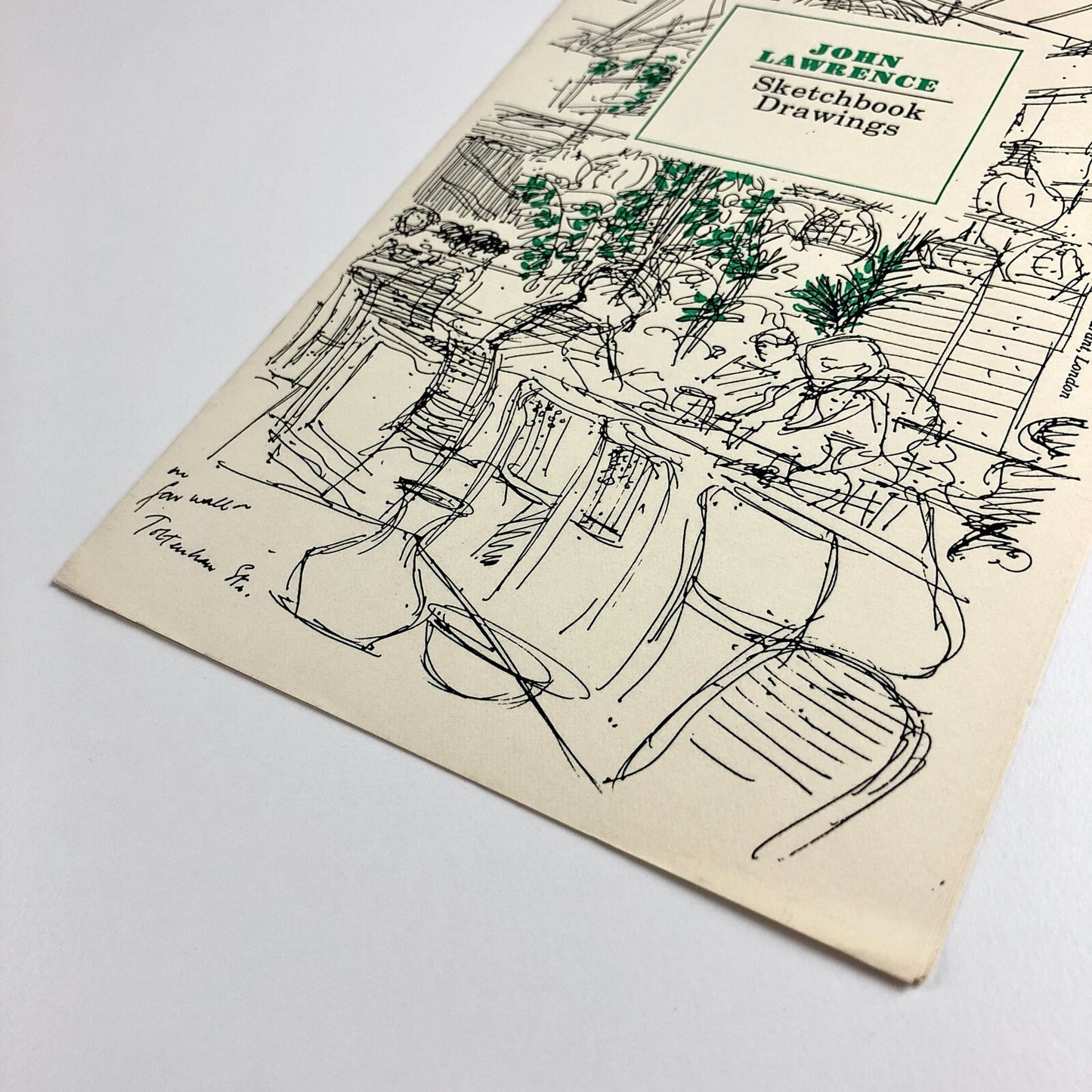 Leaflet to promote: Sketchbook Drawings by John Lawrence | Cover Cranks Restaurant