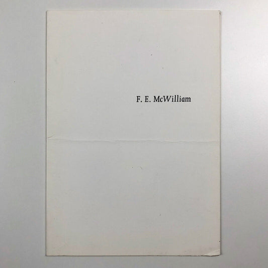 Private view invitation for F.E. McWilliam | New Art Centre, 1989