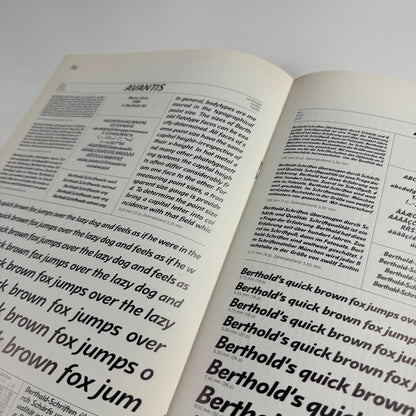 Type specimen booklet for Avantis | Berthold Types 176, undated