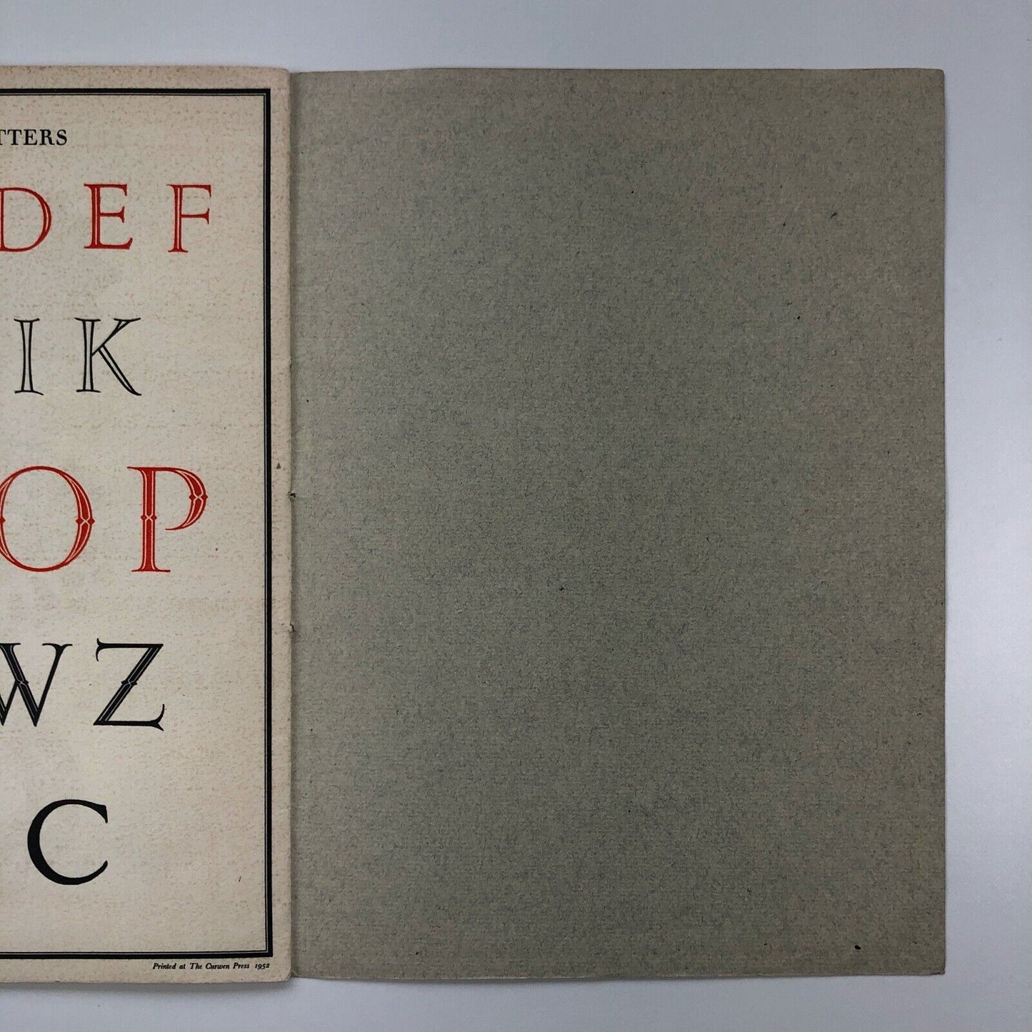 Type Faces in use at The Curwen Press | 1951 Type specimen brochure
