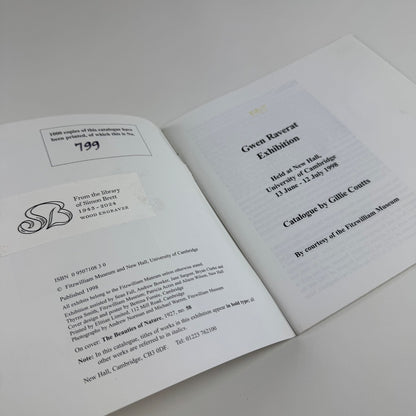 Gwen Raverat | New Hall, University of Cambridge text Gilles Coutts ex-libris Simon Brett, limited edition, 1998