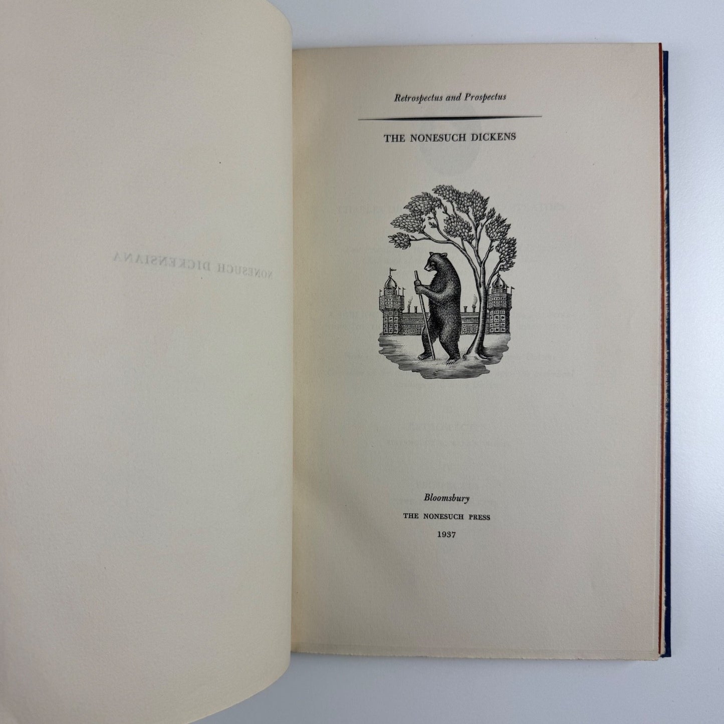 Nonesuch Dickensia. Retrospectus and Prospectus. The Nonesuch Press, 1937