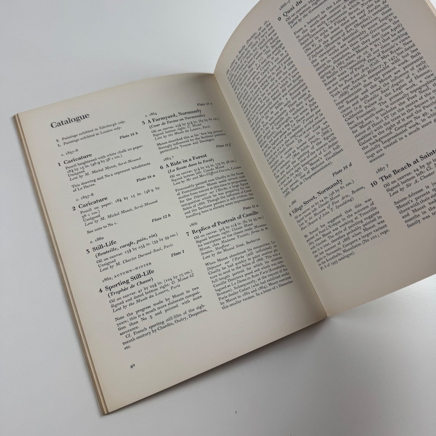Claude Monet | Arts Council with Edinburgh Festival | Tate Gallery 1957 + press release sheet