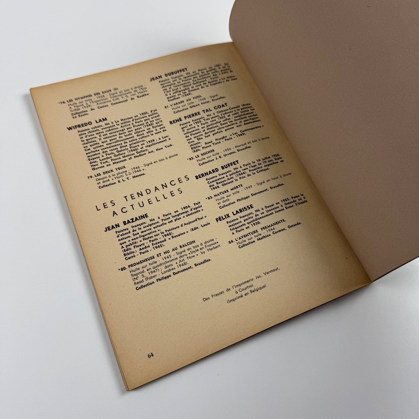 Knokk, Le Zoute, Albert Plage 75 oeuvres du demi-siècle La Réserve 1951 E.L.T. Mesens