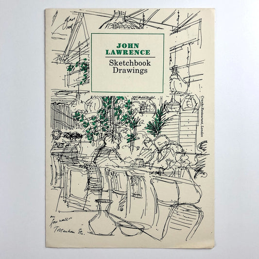 Leaflet to promote: Sketchbook Drawings by John Lawrence | Cover Cranks Restaurant