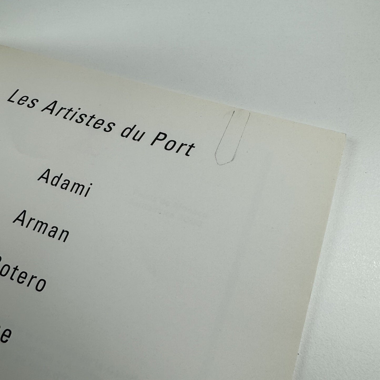 Les Artistes du Port | Adami, Arman, Botero et al | Marlborough Monaco catalogue, 2000/1
