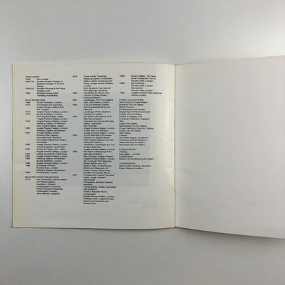 John Loker | Flowers East 1990 exhibition catalogue