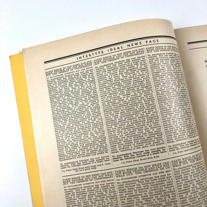 Intertype Corporation: Ideal News Face | Type specimen brochure, 1930s?