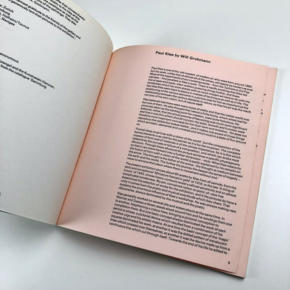 Paul Klee exhibition catalogue | Marlborough Fine Art | June - July 1966
