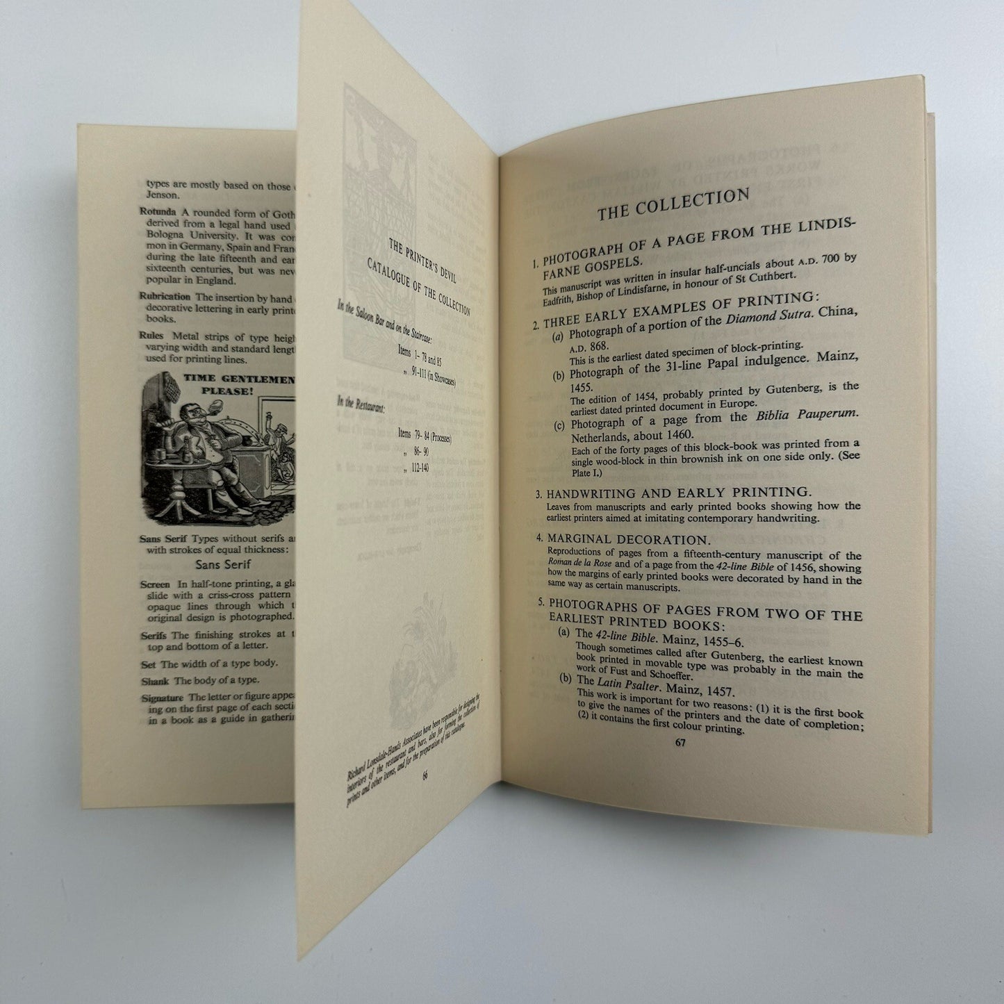 Catalogue of the collection at the Printer’s Devil Whitbread and Co London 1956