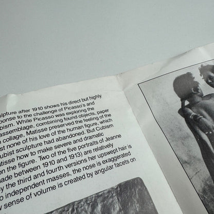 Gallery guide for Henri Matisse. Sculpture | Arts Council touring exhibition, 1984/85