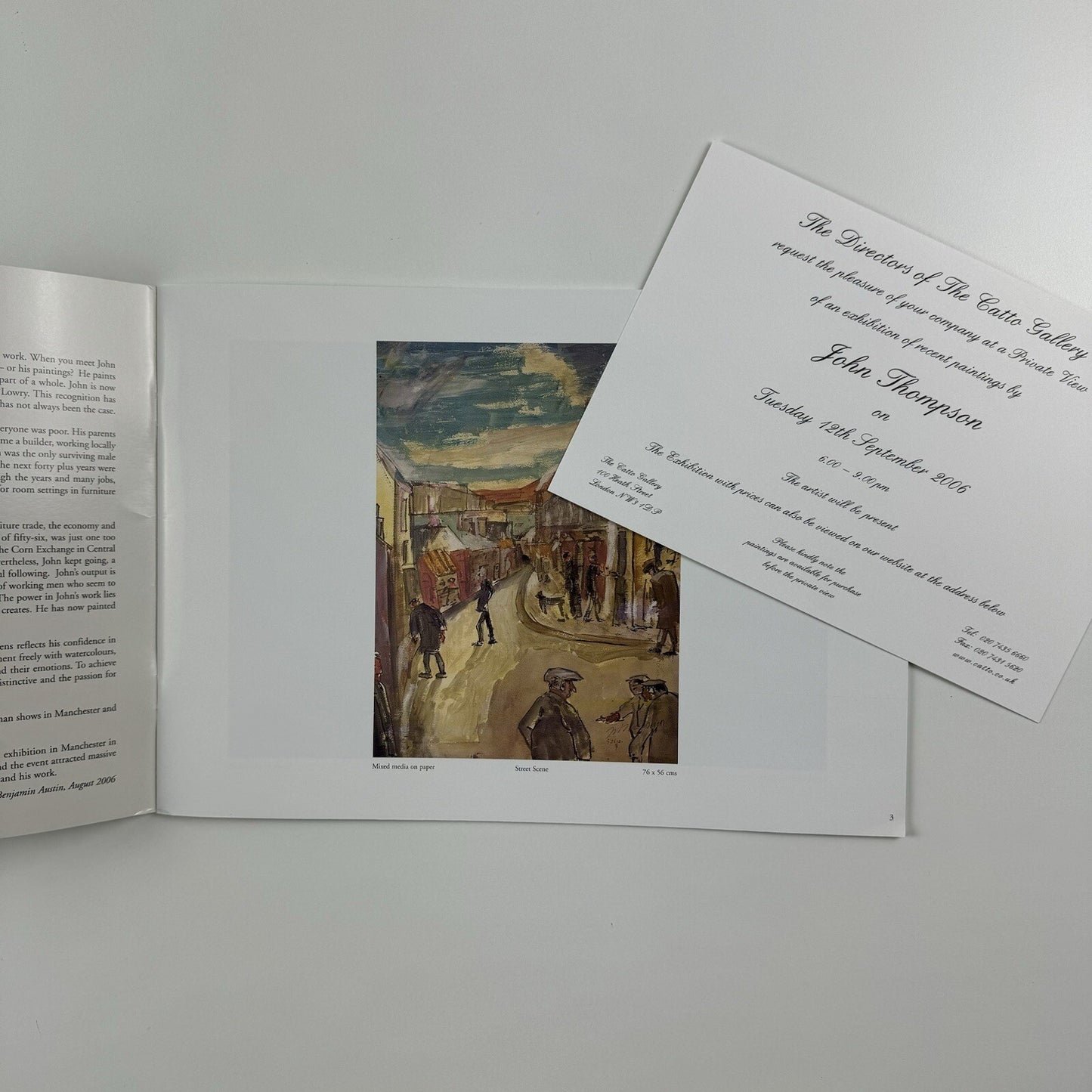 John Thompson 'Do you like 'em then?' | The Catto Gallery catalogue booklet, 2006