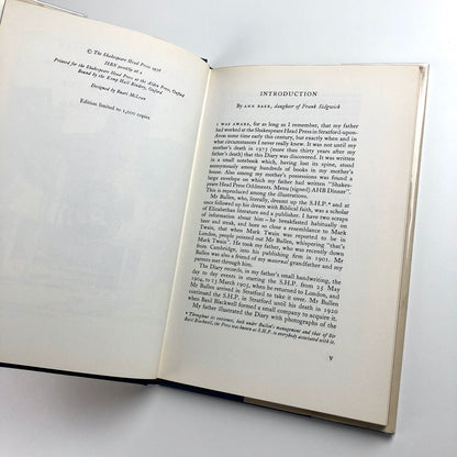 Frank Sidgwick's Diary and other material relating to A.H. Bullen and the Shakespeare Head Press, 1975