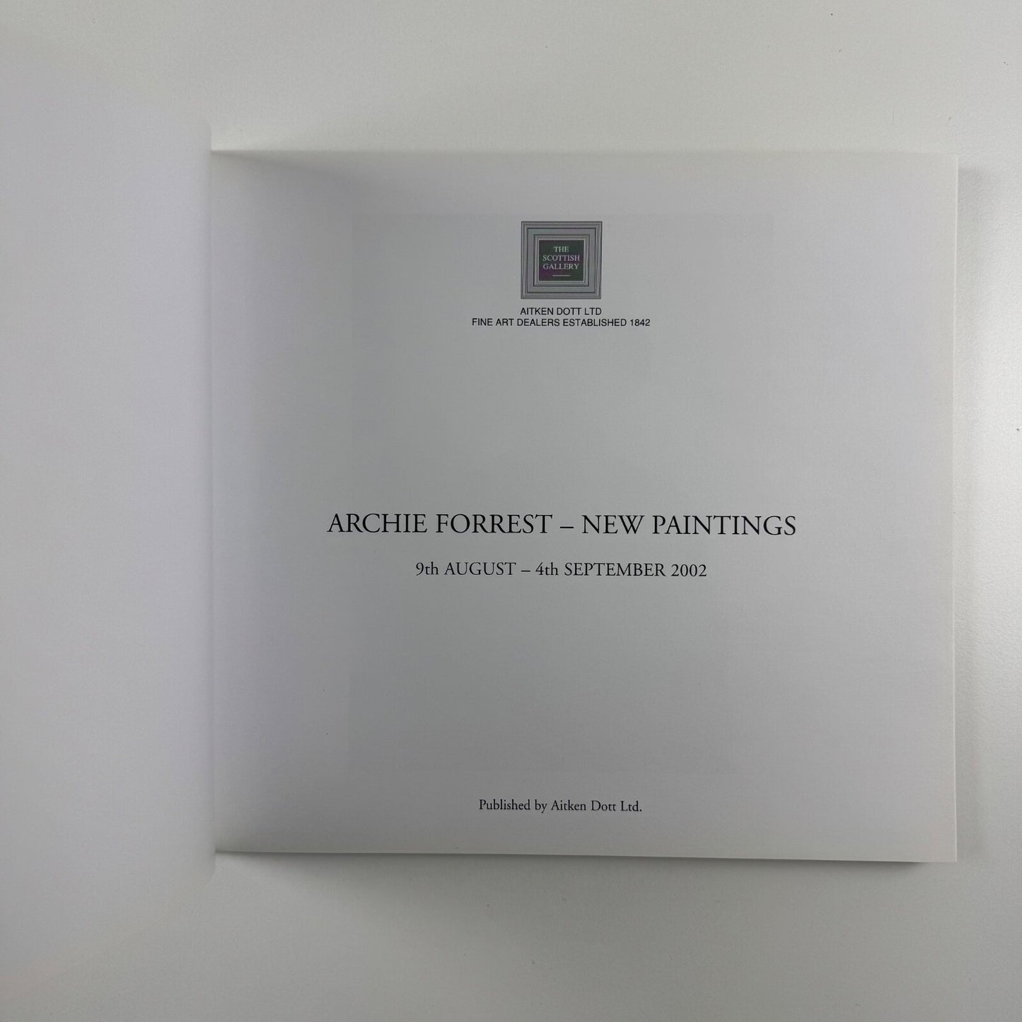 Archie Forrest New Paintings | Aitken Dott, 2002