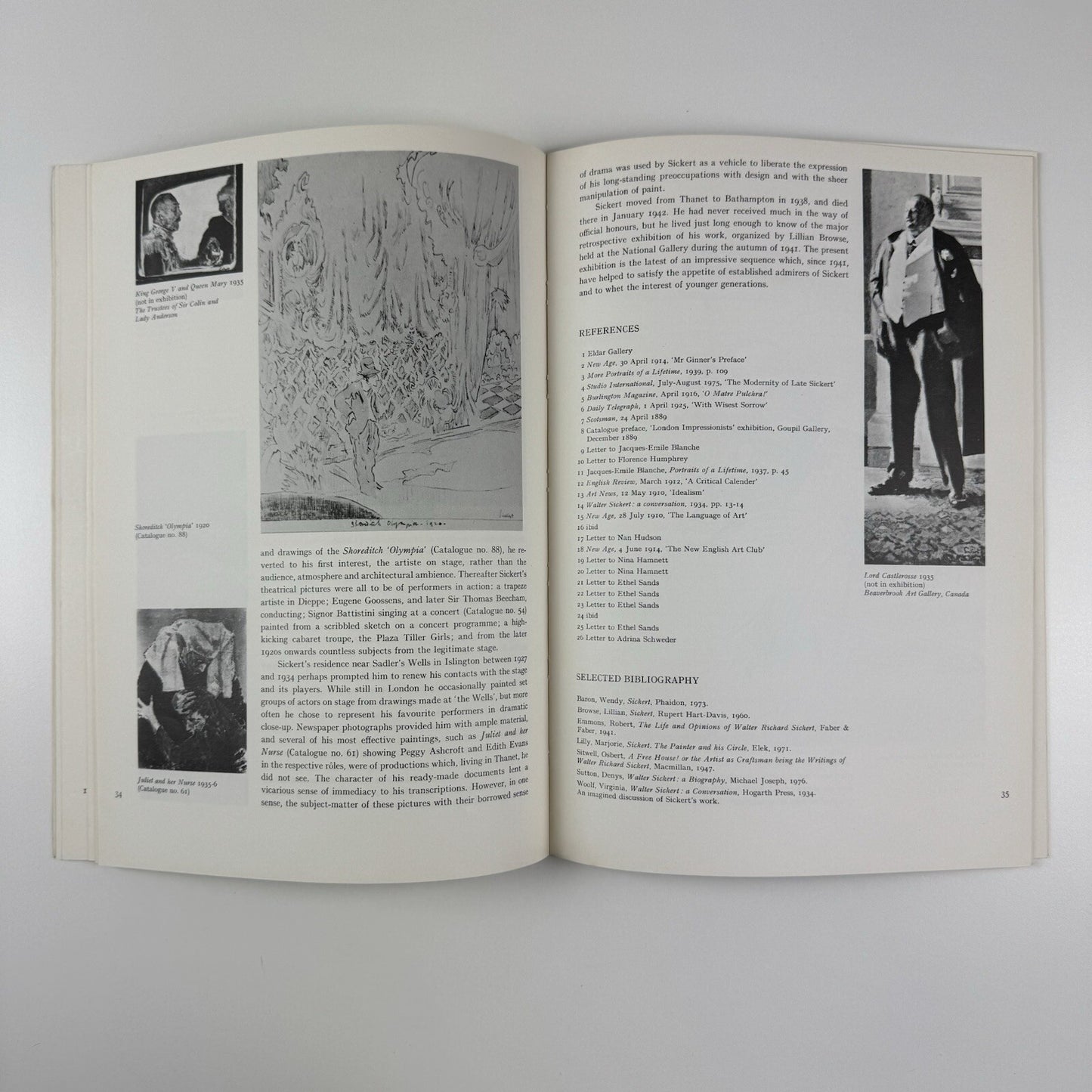 Paintings, drawings and prints of Walter Richard Sickert | Arts Council catalogue, 1977/8