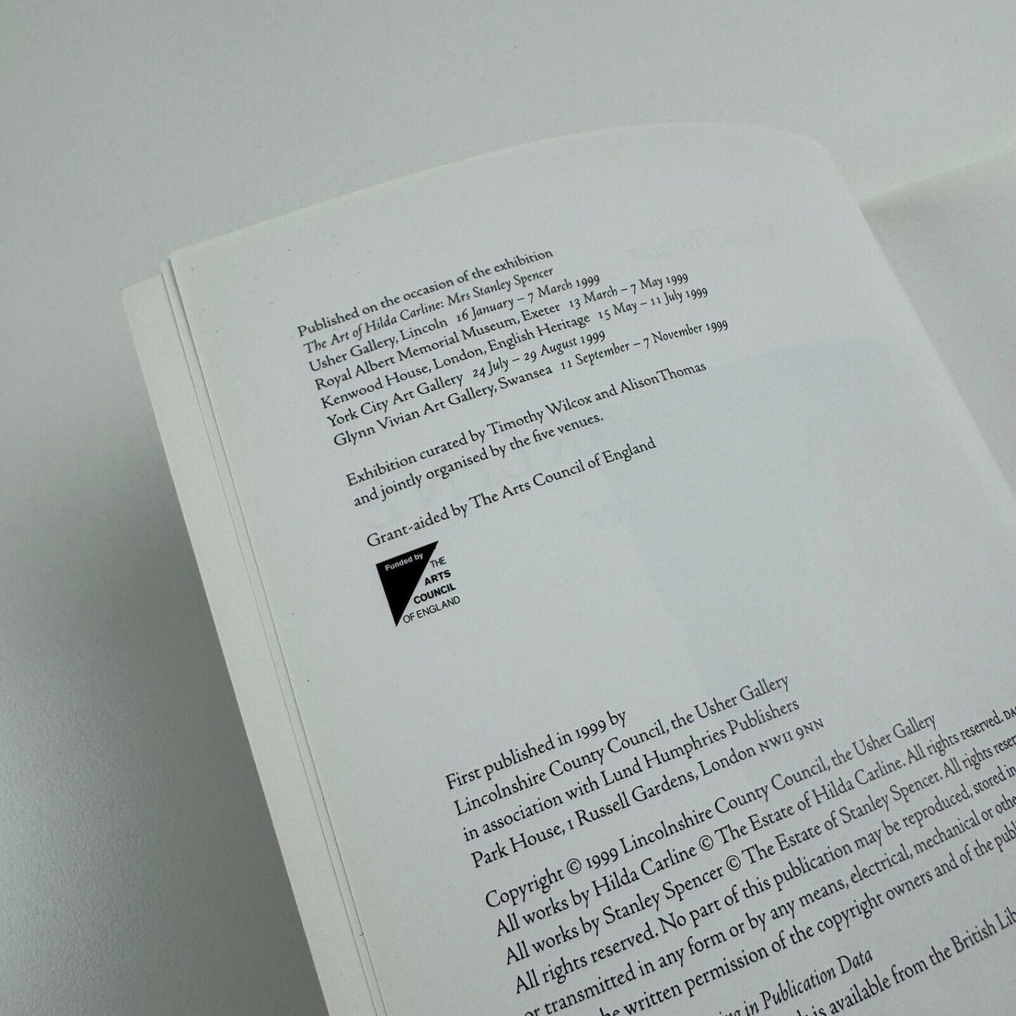 The Art of Hilda Carline Mrs Stanley Spencer by Alison Thomas | Usher Gallery | Lund Humphries, 1999