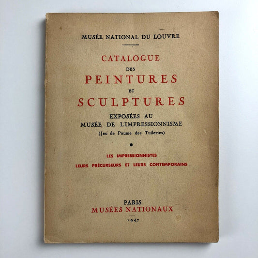 Catalogue des Peintures et Sculptures | Musée National du Louvre Paris, 1947