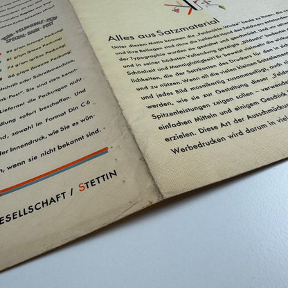 Brochure for German paper-maker. Feldmühlewinke No. 11 1930s