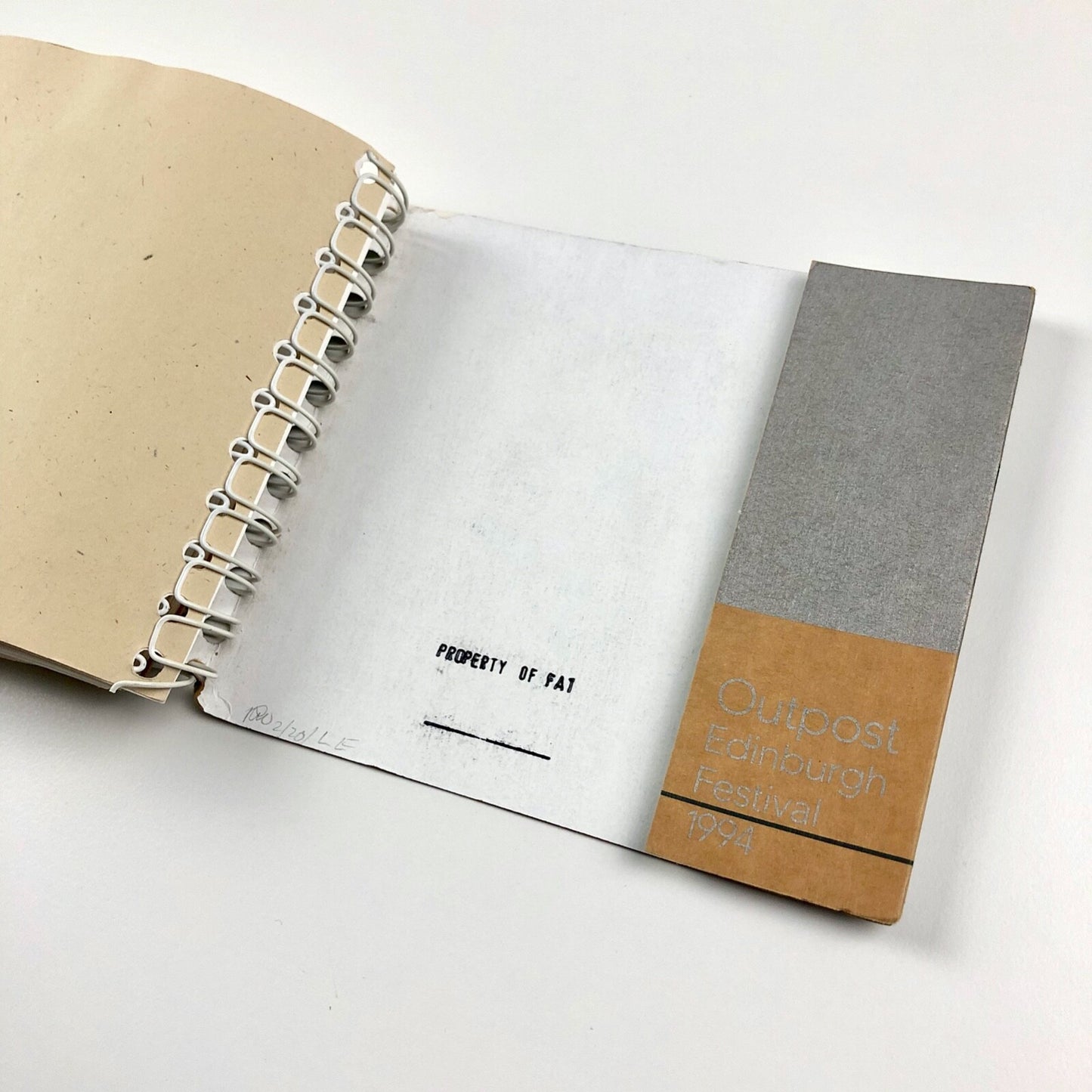 Outpost exhibition booklet – Edinburgh Festival 1994 | Clive Sall & Emma Davis | FAT