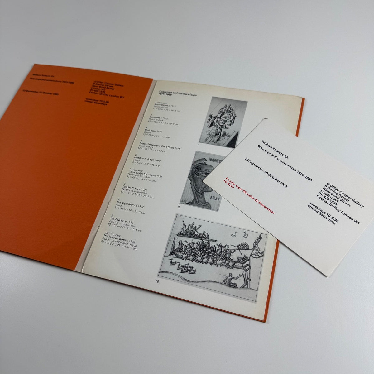 William Roberts Drawings & Watercolours 1915-1968 | d'Offay Couper, 1969 catalogue design by Gordon House