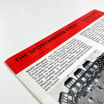 The Spontaneous Eye II – Grosvenor Gallery folded card, Nov-Dec 1968