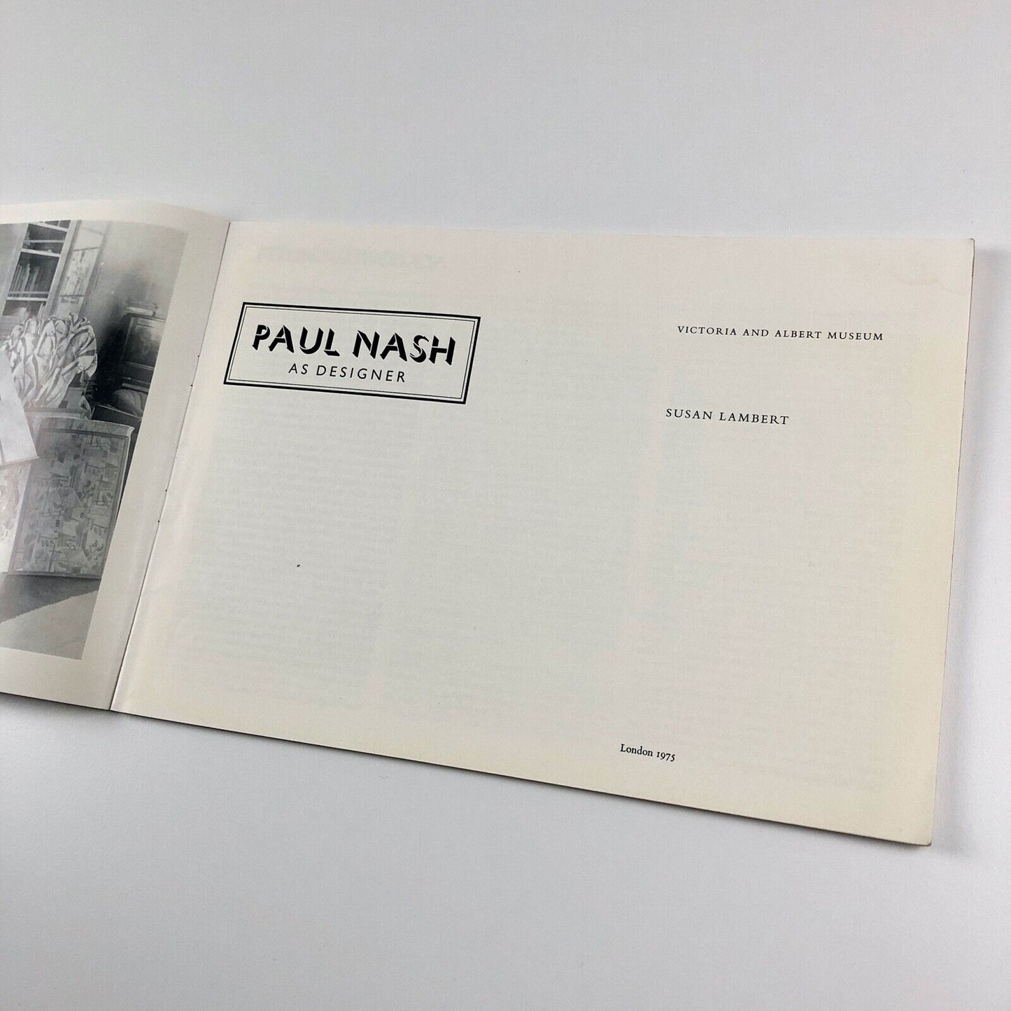 Paul Nash as Designer | Victoria & Albert Museum catalogue | Susan Lambert, 1975