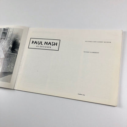 Paul Nash as Designer | Victoria & Albert Museum catalogue | Susan Lambert, 1975