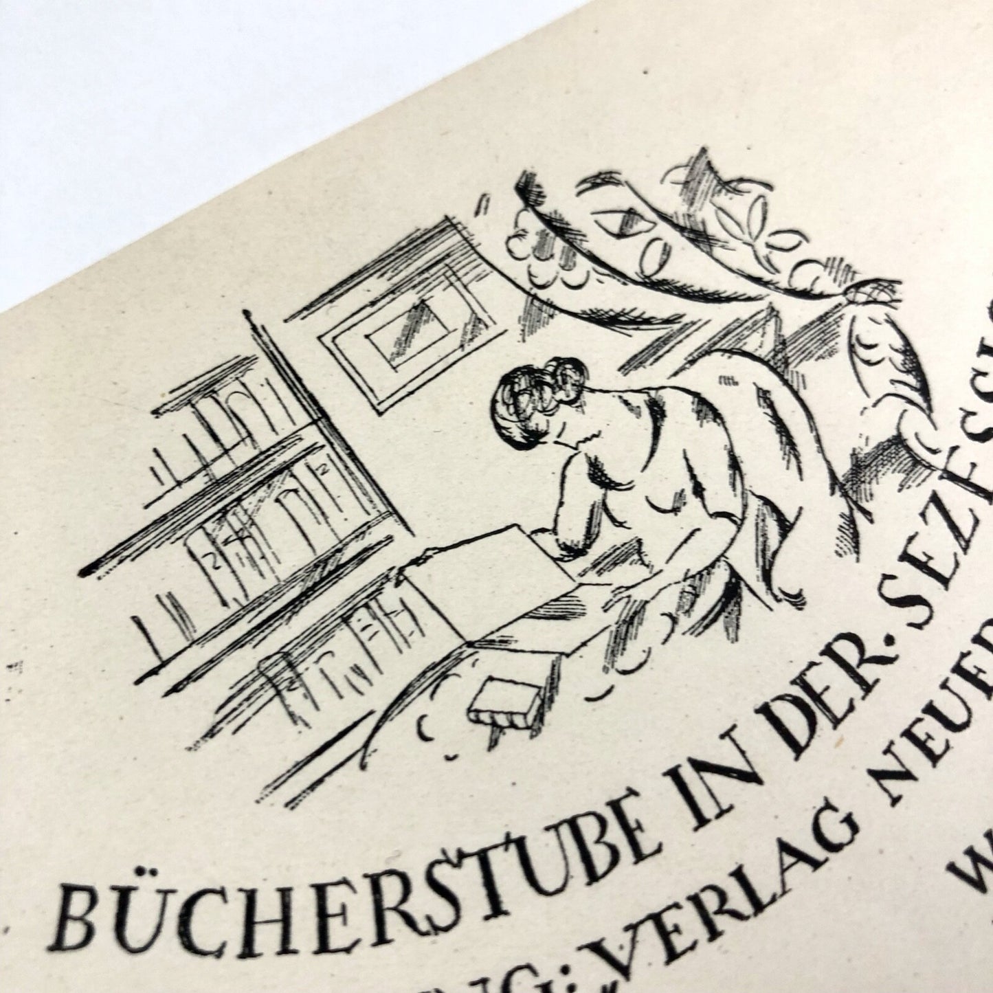One sheet of stationery for Bücherstube in Der Sezession. Leitung: Verlag Neuer