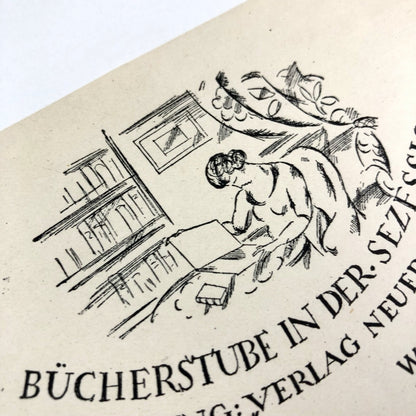 One sheet of stationery for Bücherstube in Der Sezession. Leitung: Verlag Neuer