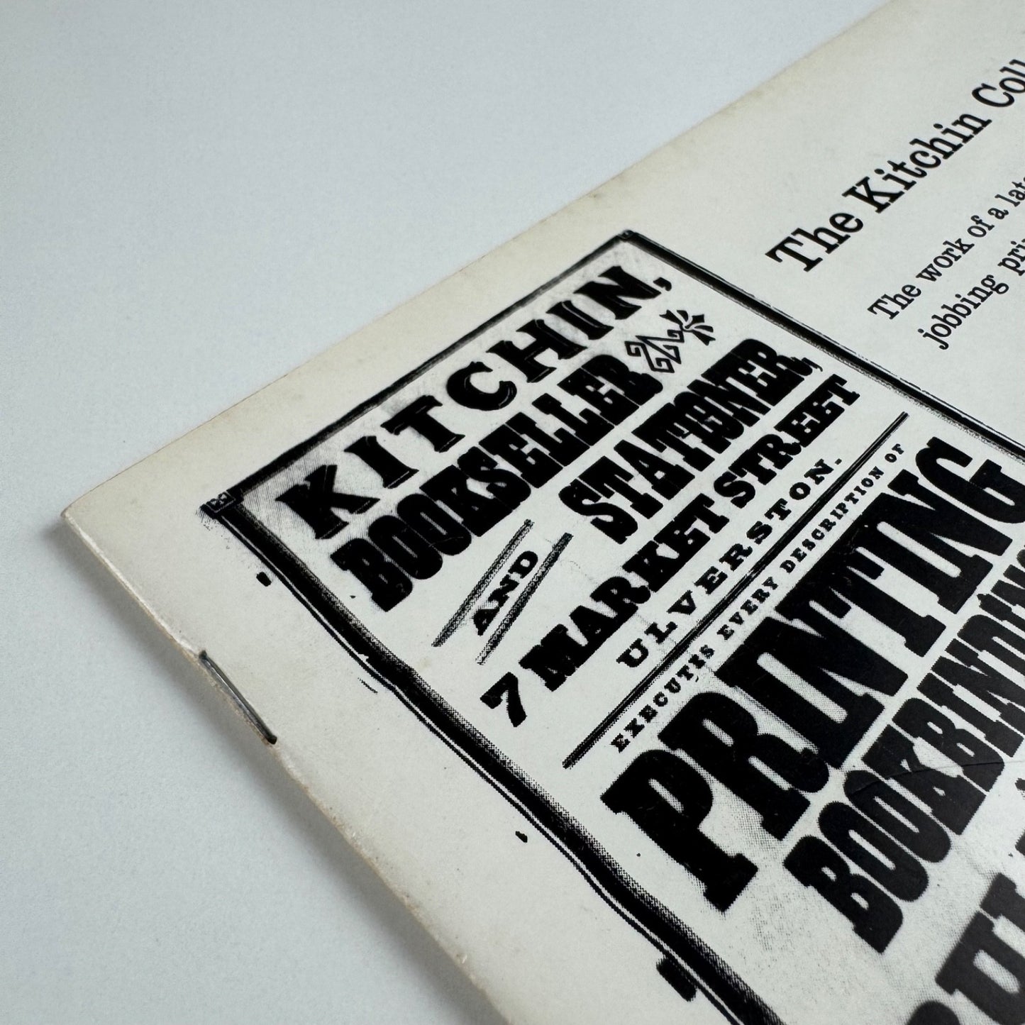 The Kitchin Collection. The work of a late 19th century jobbing printer, and his son | Museum of English Rural Life, 1974