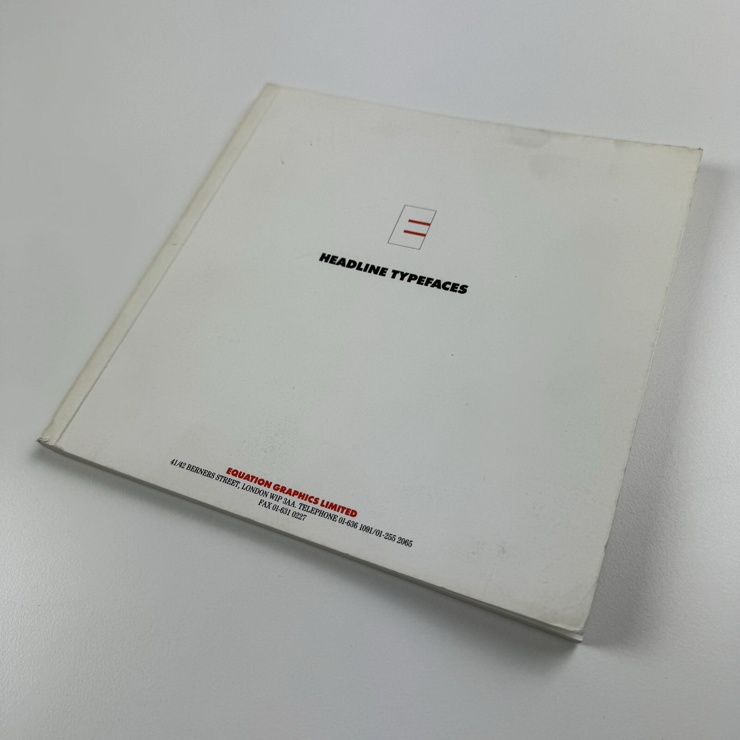 Headline Typefaces – Equation Graphics Ltd London | Type specimen booklet, undated