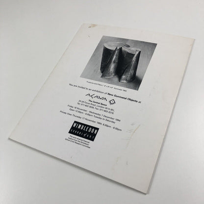 Folding card for John Mitchell Frustums and Fillers un omaggio a Giorgio Morandi | Wimbledon School of Art, 1994